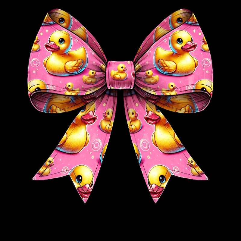 Coquette Bow Rubber Ducky Pattern Mom