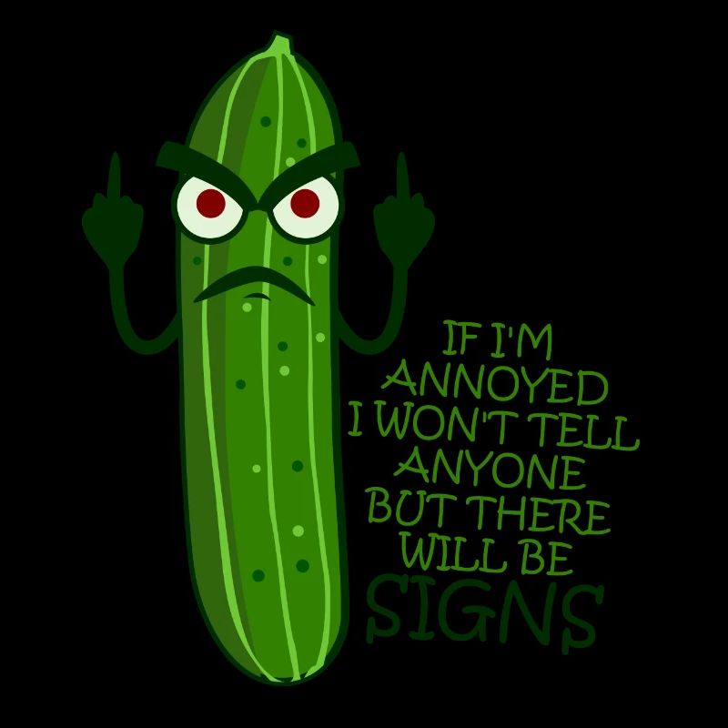 Grumpy Cucumber Middle Finger