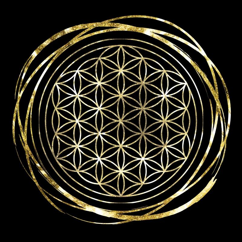 Blume des Lebens gold
