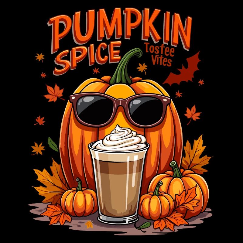 Cool citrouille épicée Toffee Vibes design d’automne