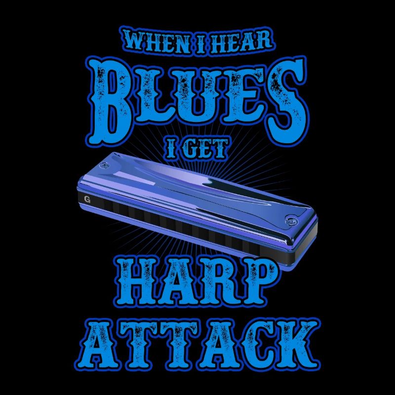 Blues Harp Attack Harmonica Music Instrument Gift