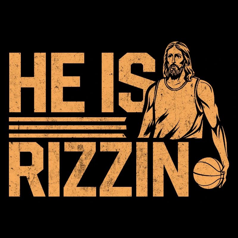 He rizzin baskeball Easter Jesus