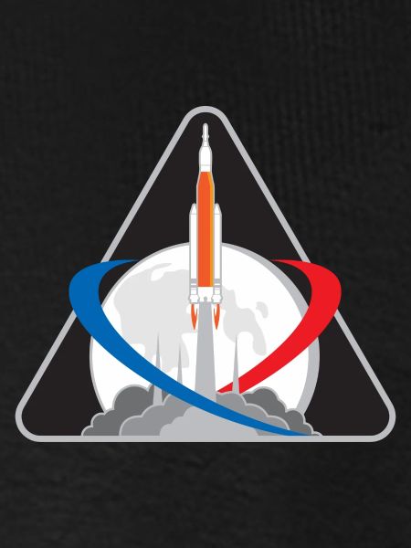 NASA Chest Logo med Måne og Raket