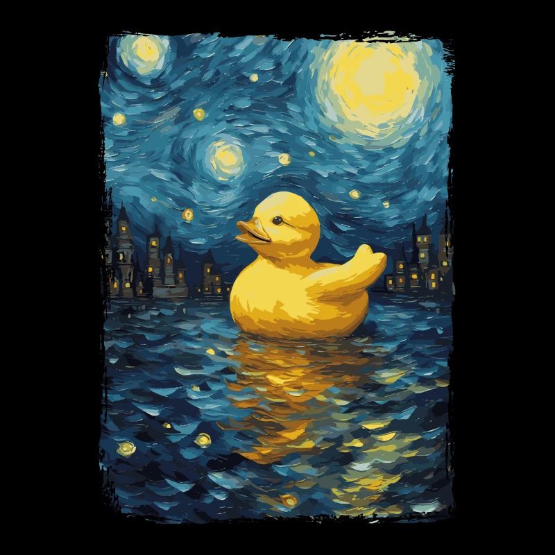 Rubber Duck Starry Night