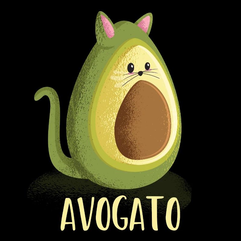 Cool funny vegan vegetarian Avocado cat present
