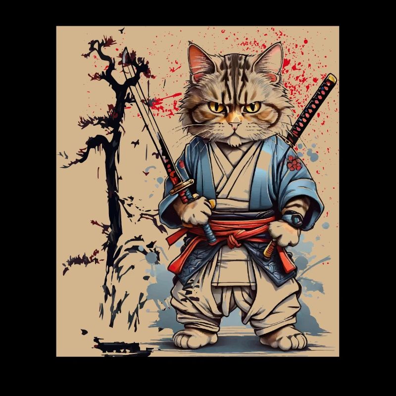 Samurai Japanese Warrior Cat
