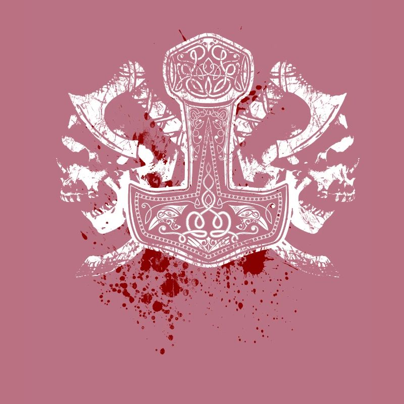 Mjölnir, Thor's Hammer, Skulls, Vikings