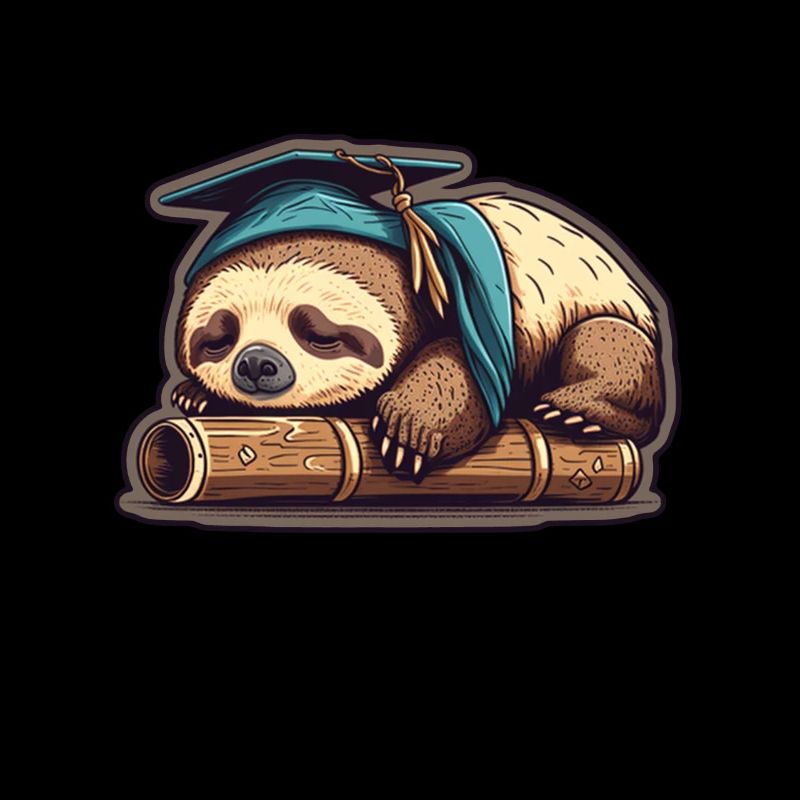Diplôme Sleeping Sloth Uni Master Bachelor