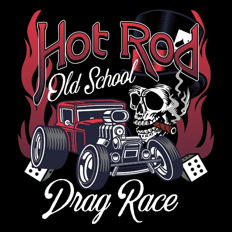 Hot Rod Auto Old School Drag Race Gift
