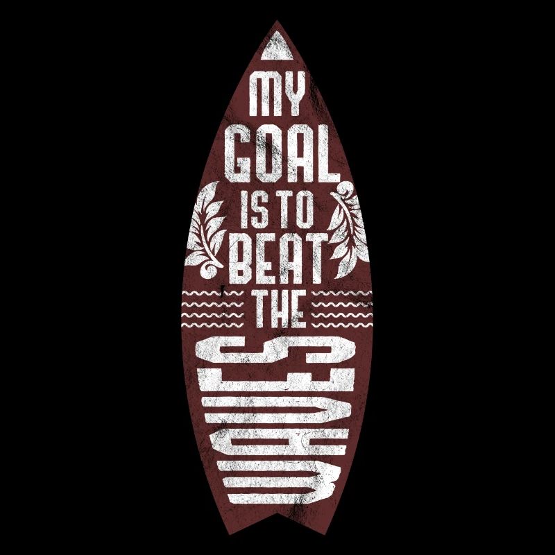 Le surfeur surfe