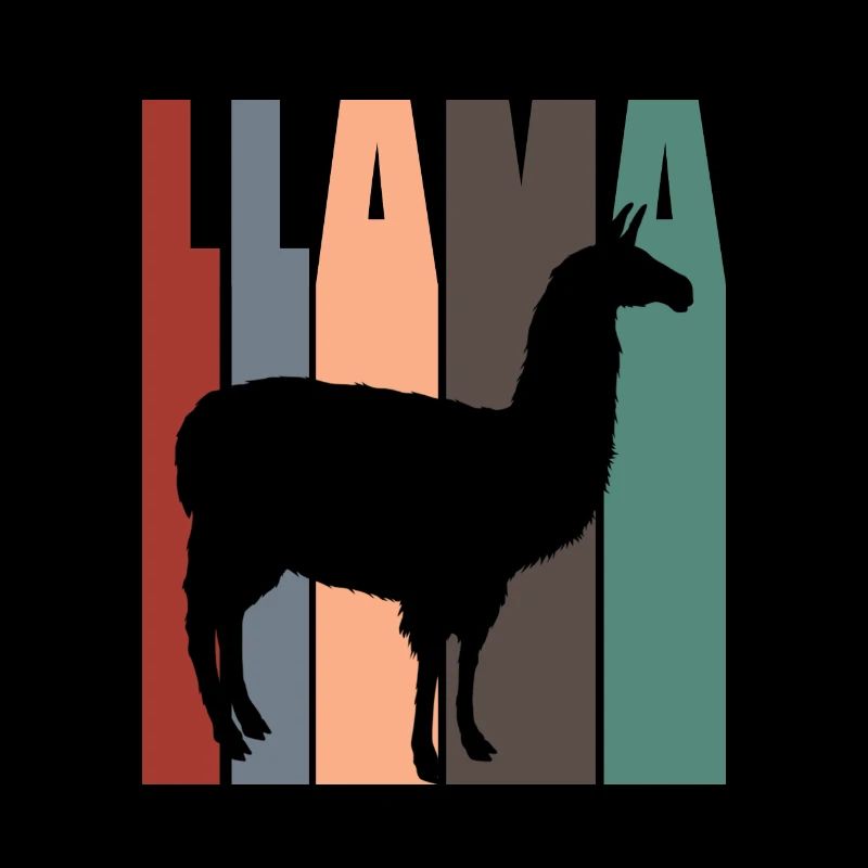 Llama Alpaca Retro Funny Animals