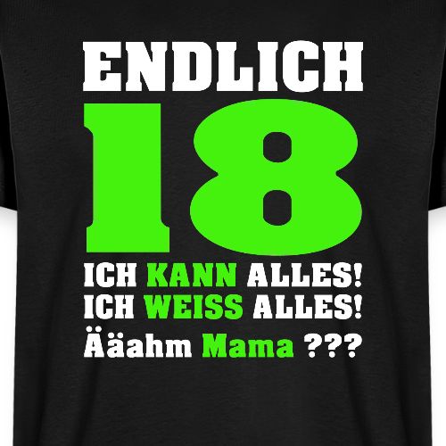 Endlich 18 Sprüche Geschenkidee zum Geburtstag