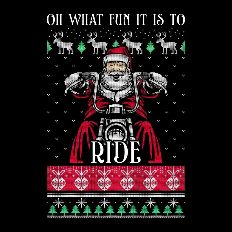 Weihnachtsmann Motorrad Ugly Christmas Geschenk