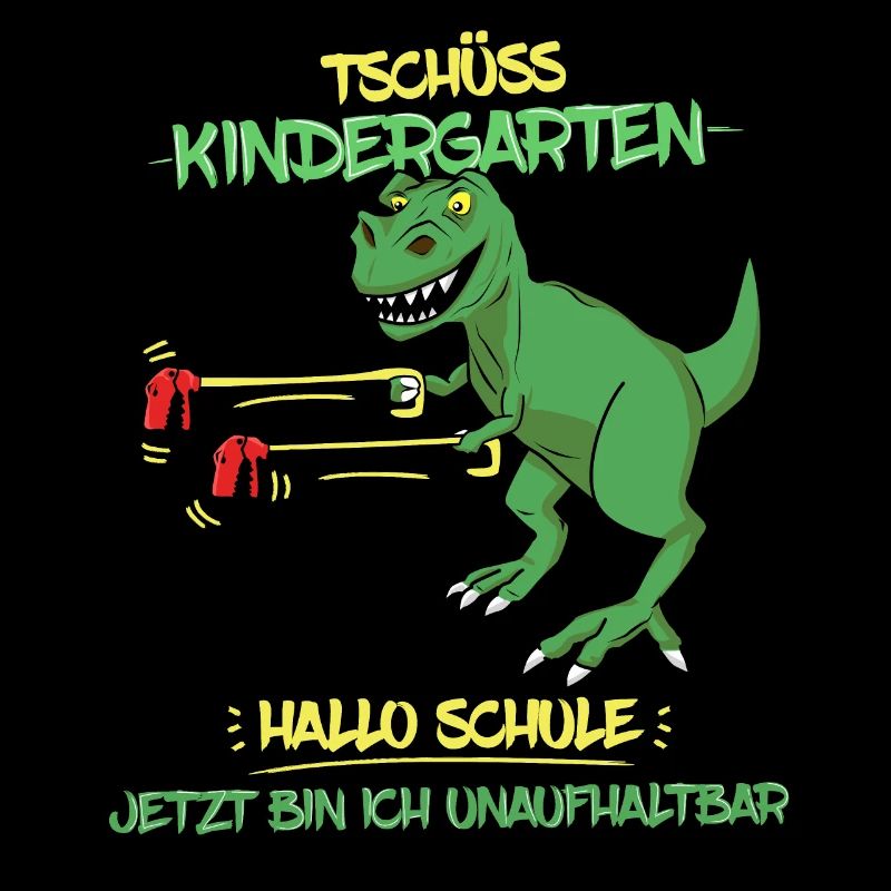 Dino T-Rex Hallo Schule Einschulung Schulanfänger