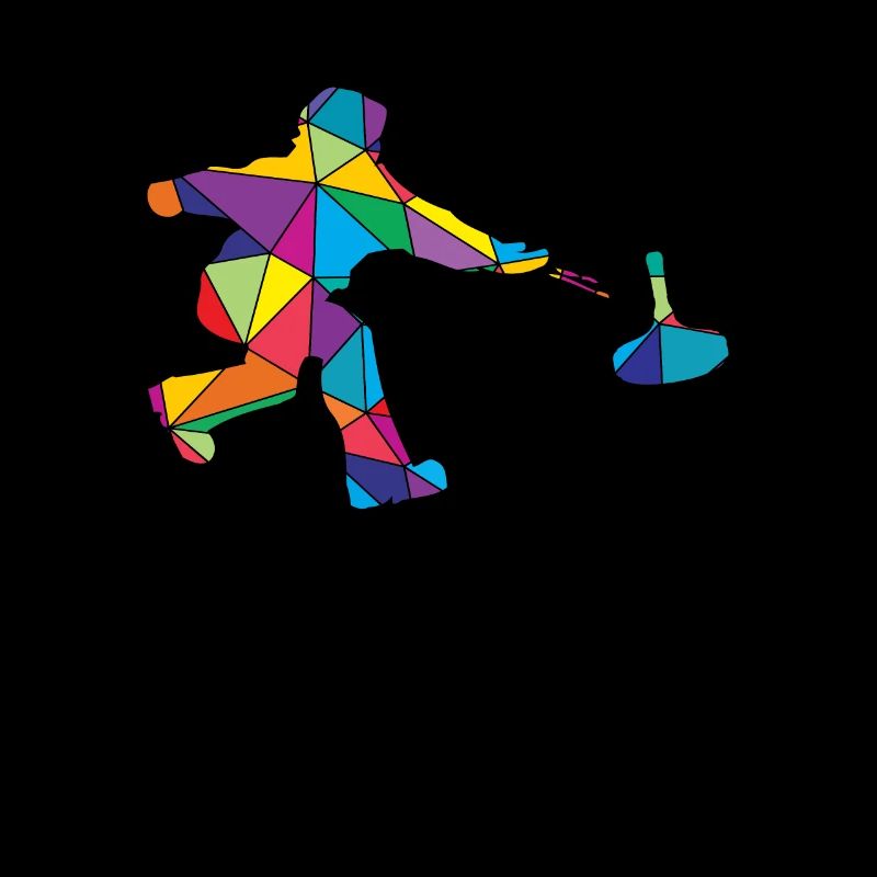 Curling polygonal d’hiver à faible poly