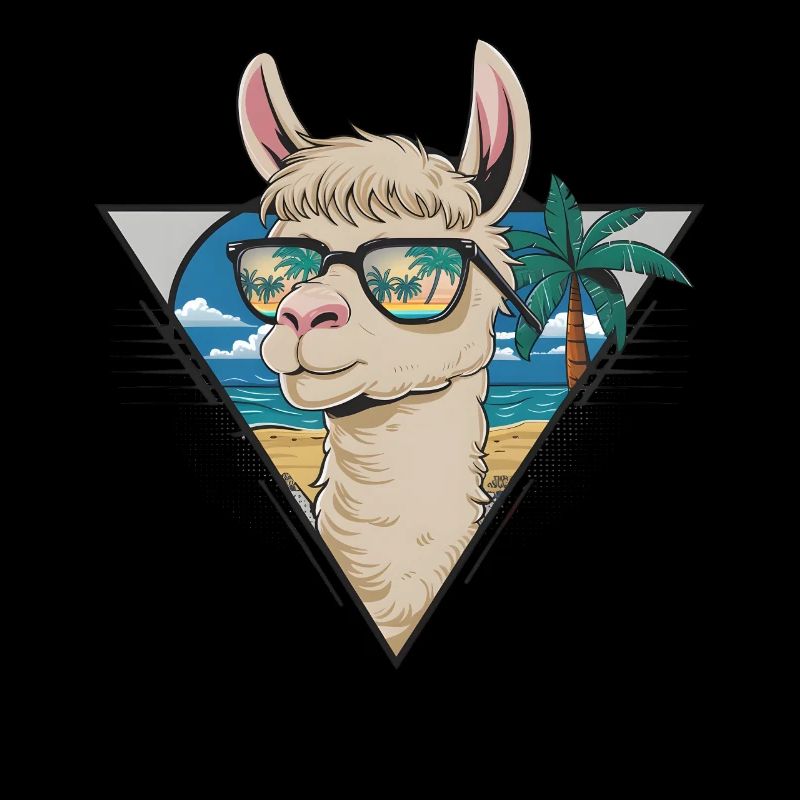 Summer Llama with Sunglasses Gift