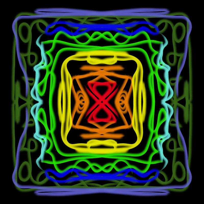 Rainbow geometric pattern