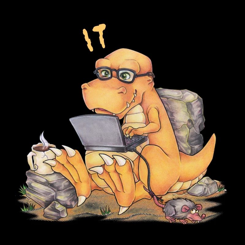 IT Rex- Lustiger Dinosaurier mit Computer