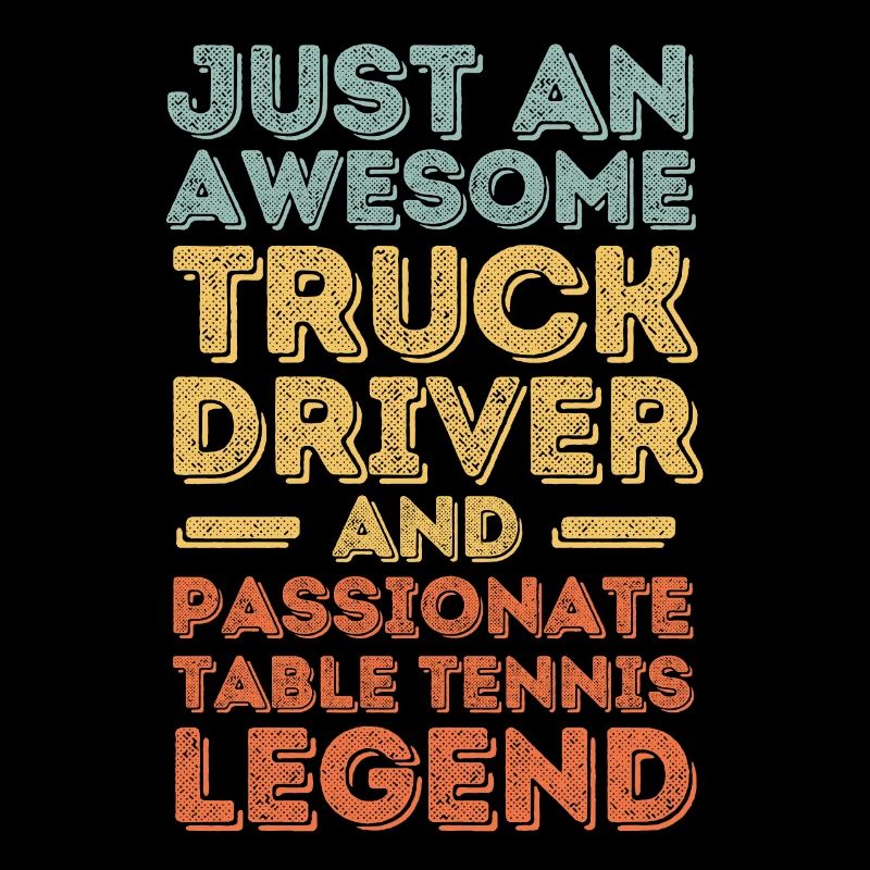 Camionneur tennis de table rétro