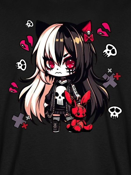 Chibi Kawaii Emo Pastel Goth Pige Anime