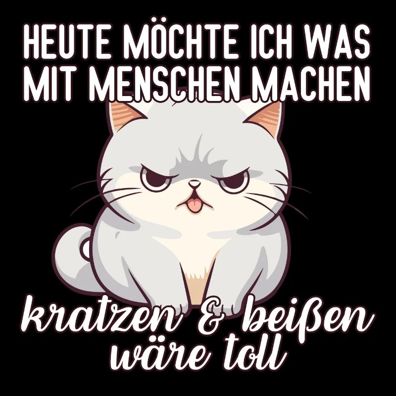 Heute möchte ich was mit Menschen machen Katze