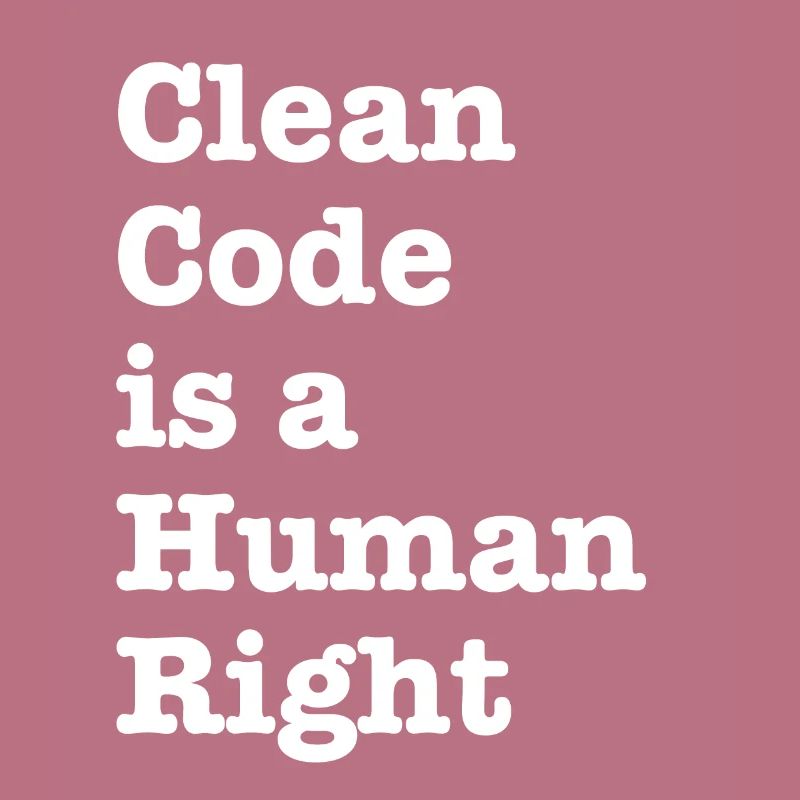 Clean Code is a Human Right - Funny Gift Programer
