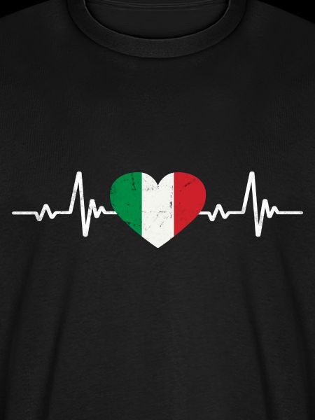Italia Heart Bandiera Italiana Retro