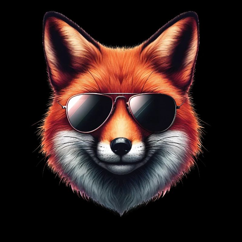 Fuchs Mit Sonnenbrille, Digitale Kunst, Wildtier