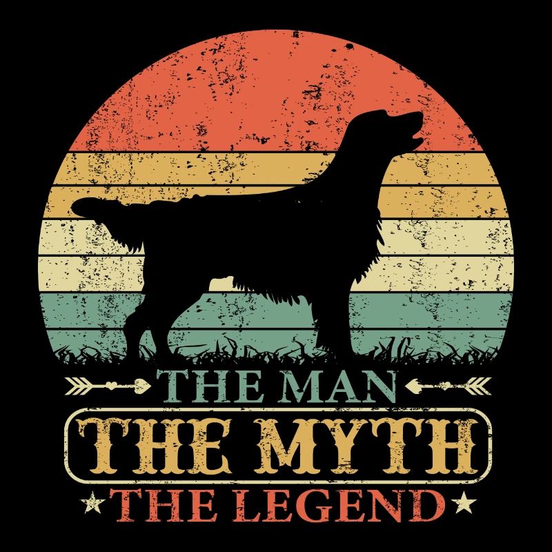 Flat Coated Retriever The Man Legend Spruch