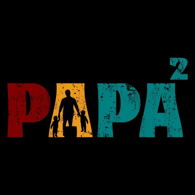 Papa Vater von 2 Kinder Zwillinge Söhnen Mädchen