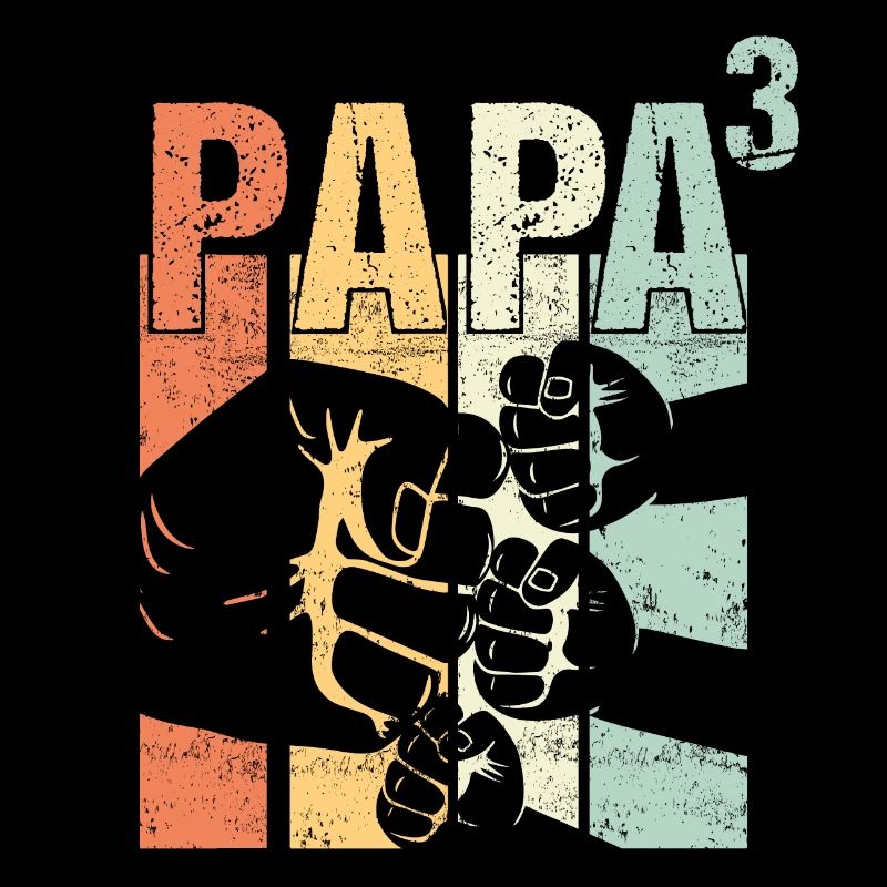 Papa Vater von 3 drittes Drei Kind Baby Kindern