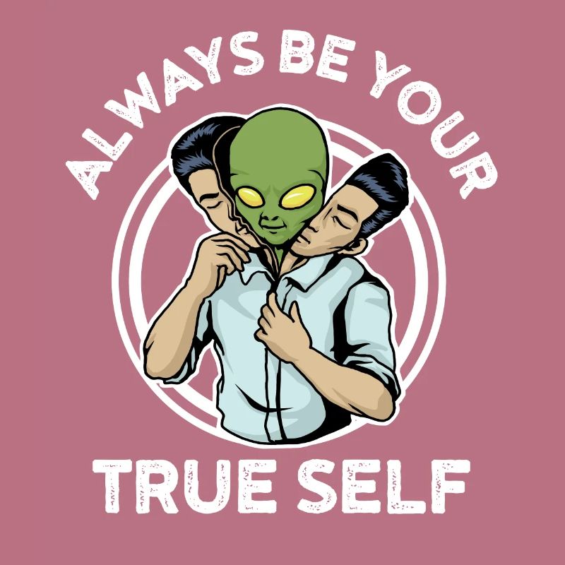 Sei immer du selbst Alien Mann Geschenk