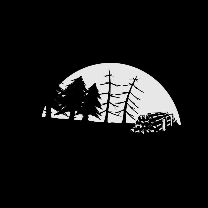 Forstwirtschaft Förster Wald Setting Mond Geschenk