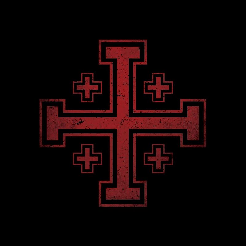Jerusalem cross grunge style