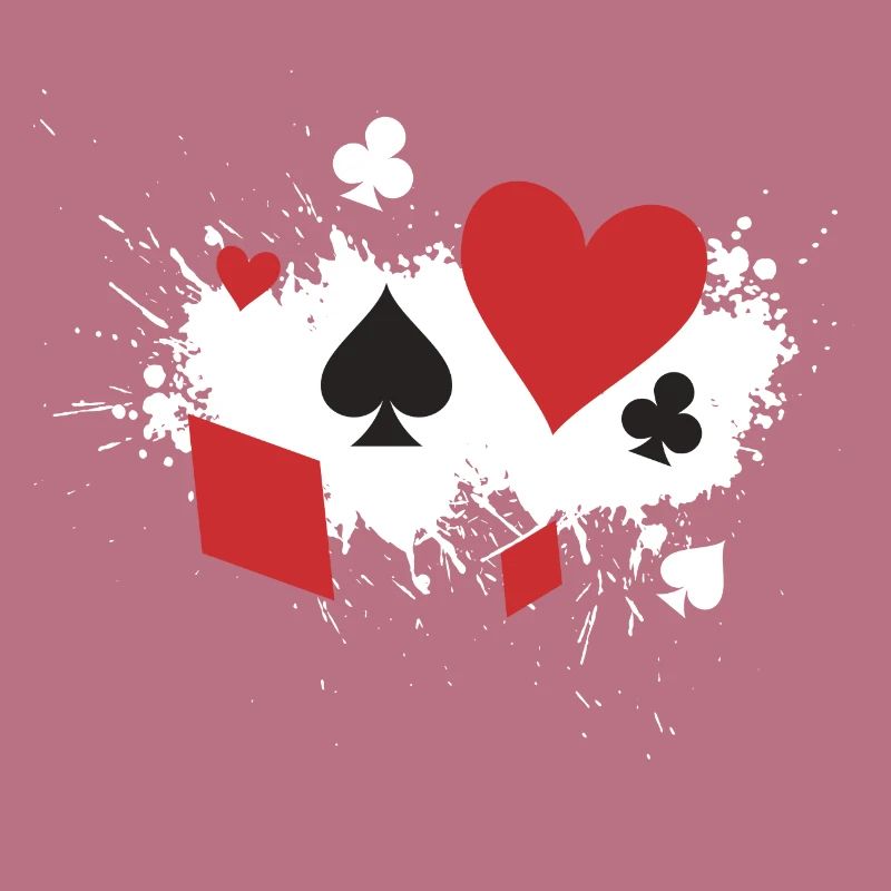 Poker Symbole Geschenkidee Karo Pik Kreuz Herz