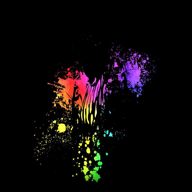 Dragon blobs arc-en-ciel noir