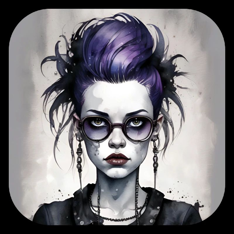 Fille punk gothique cool