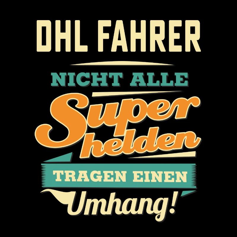 Superhelden Umhang - DHL Fahrer - RAHMENLOS Beruf