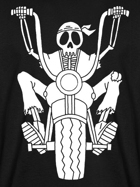 Skeleton Biker (White)