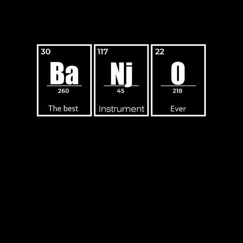 Banjo Chemistry Elements Bluegrass Music Gift