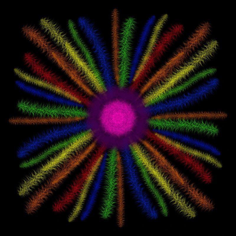 Rainbow geometric abstract star