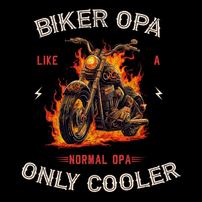 Motorradfahrer Biker Opa