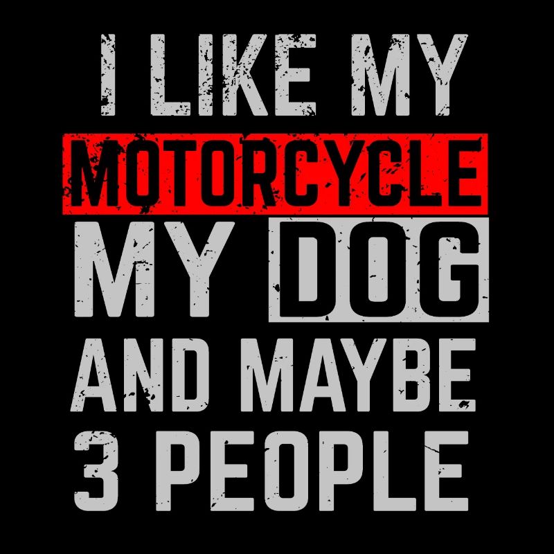Motorradfahrer Hunde Hund Spruch