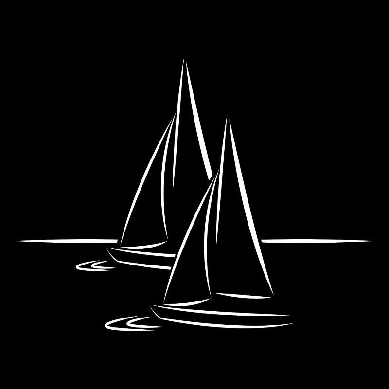 Segelboot segeln Geschenk Zeichnung Meer See Boot