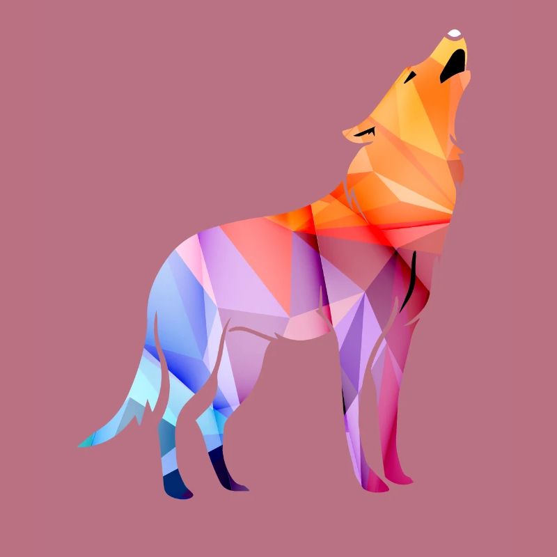 Howling Polygon Wolf