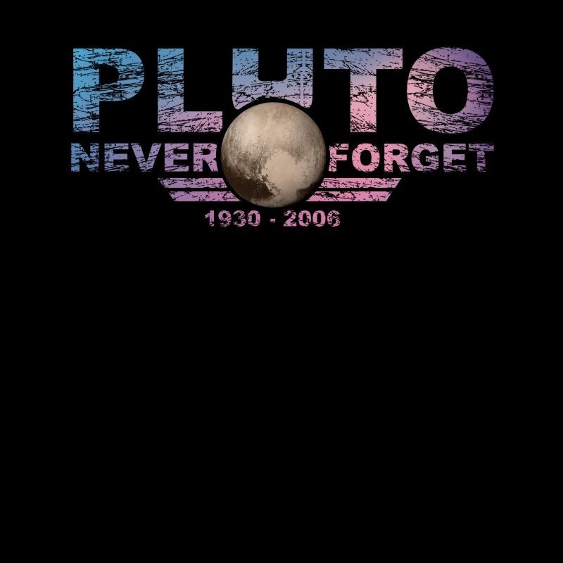 Never Forget Pluto Design Retro Style Funny Space