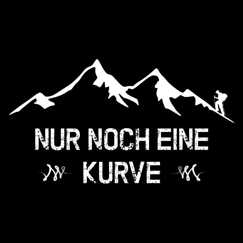 Nur noch eine Kurve - Das geniale Wander T-Shirt