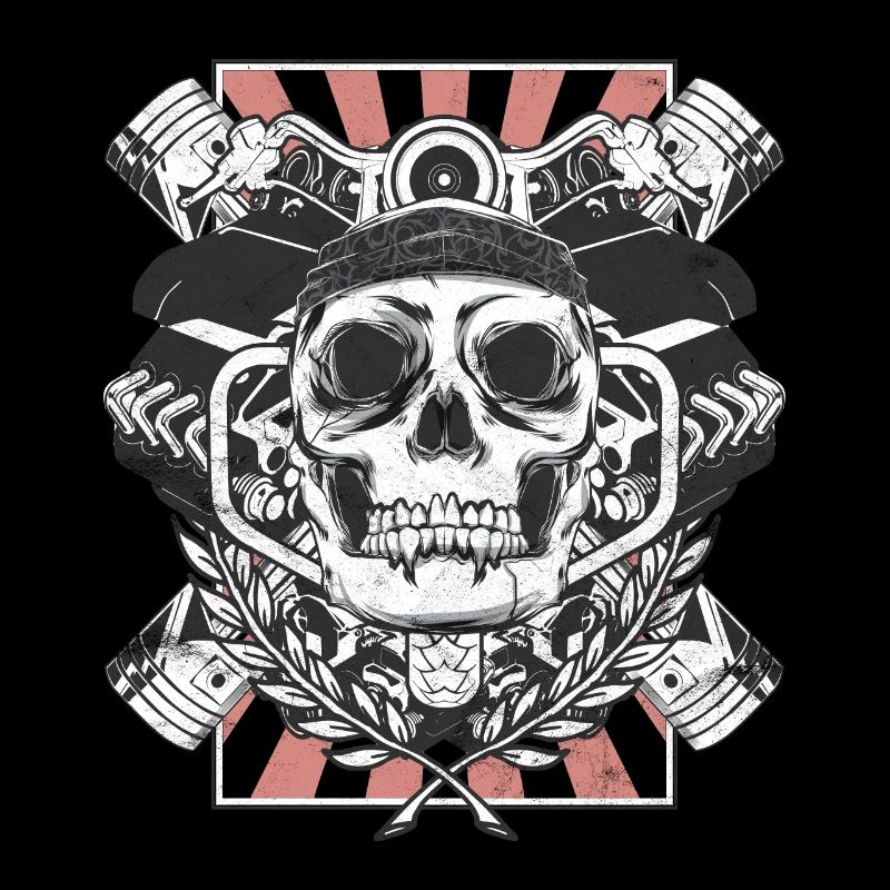 Biker Motrorradfahrer Totenkopf Schädel