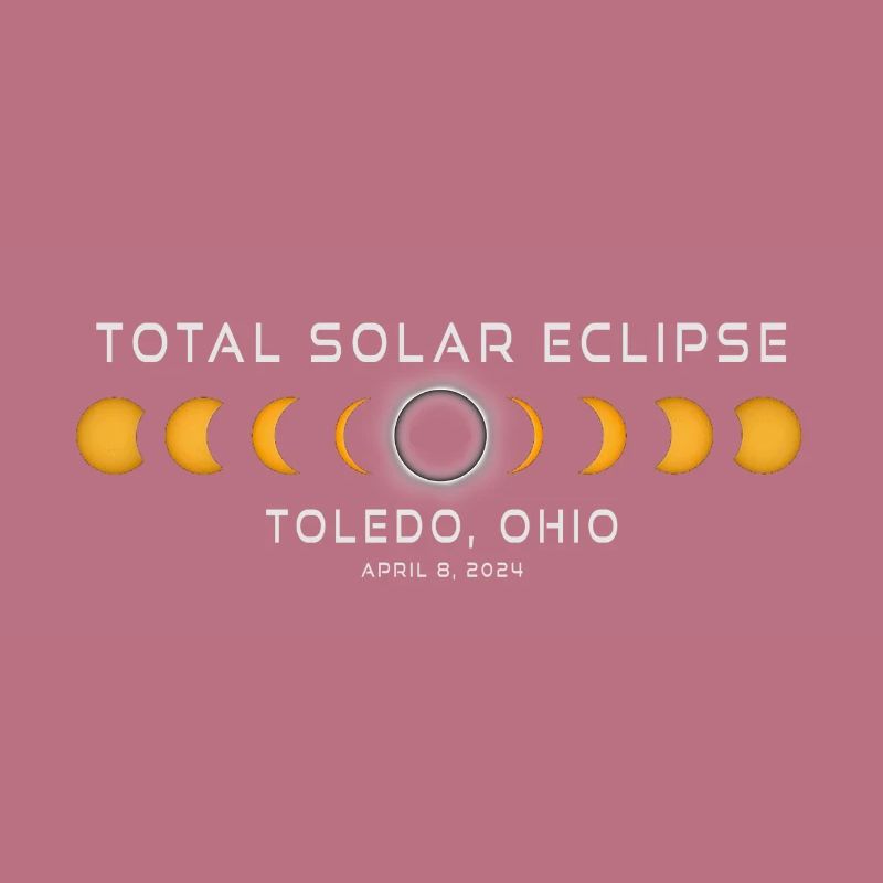Toledo Ohio Solar Eclipse 2024 8 avril Souvenir