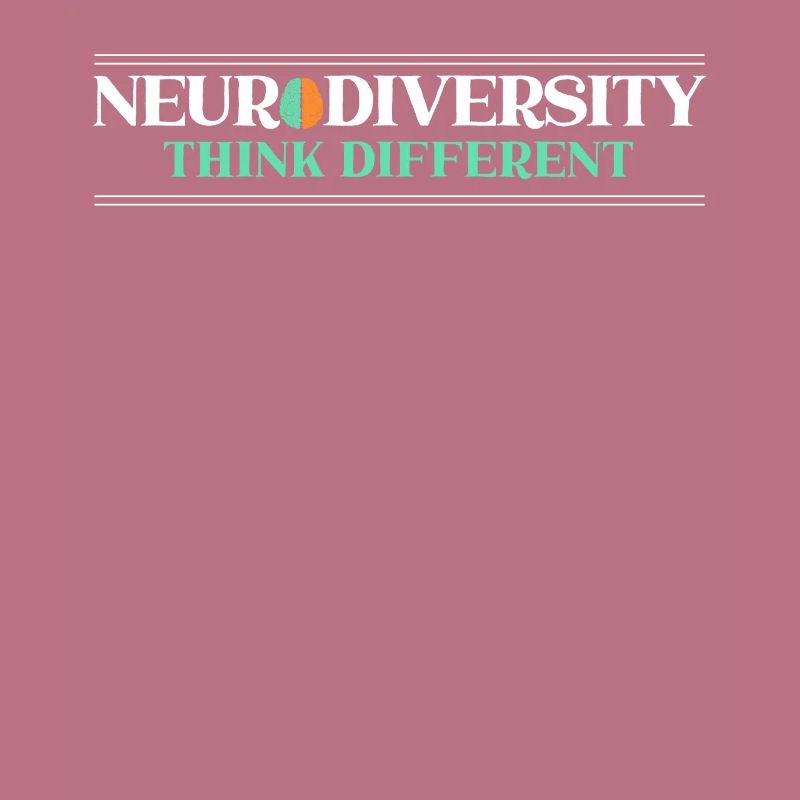 Neurodiversity Think Different Rainbow Brain ASD